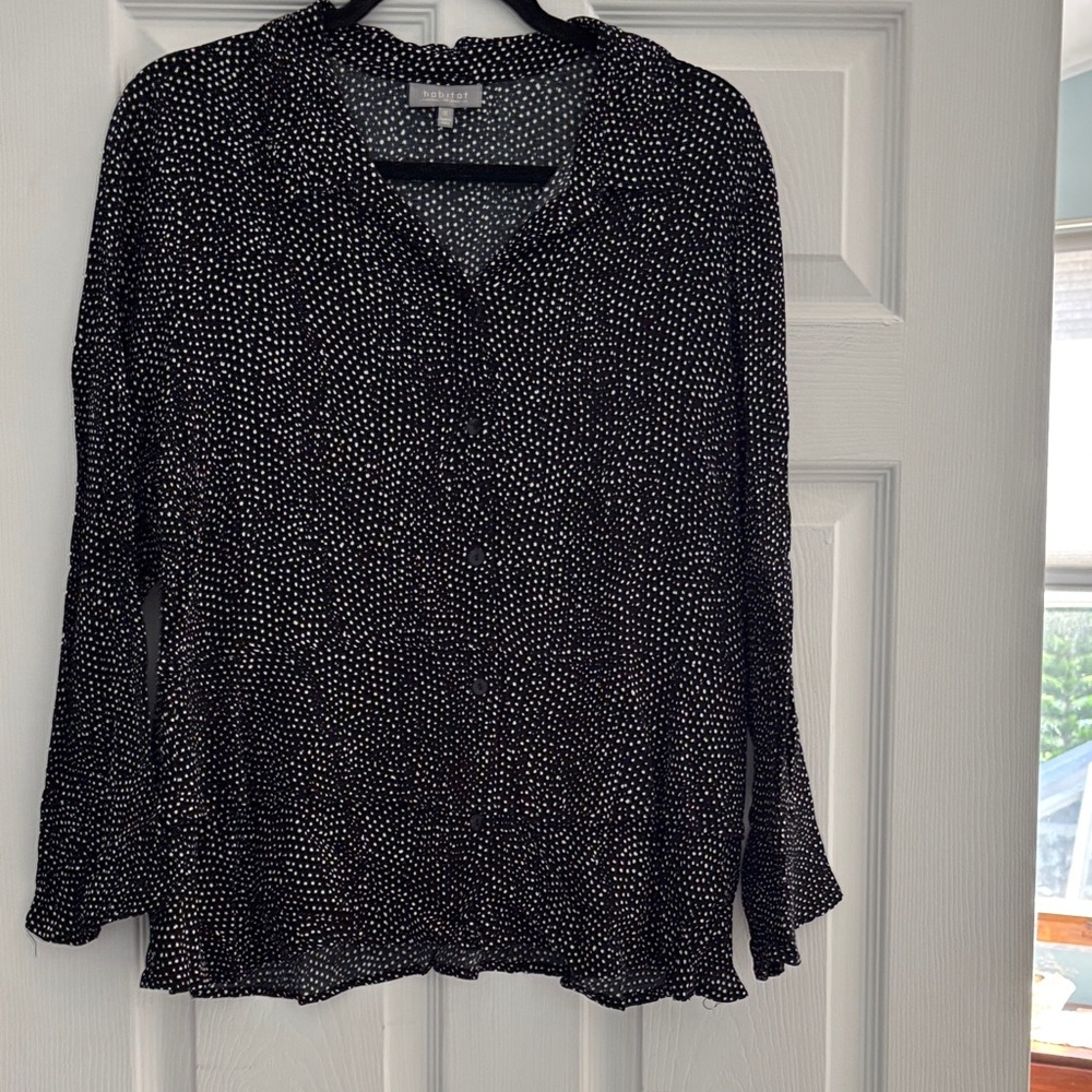 Habitat Black and White Polka Dot Women's Top